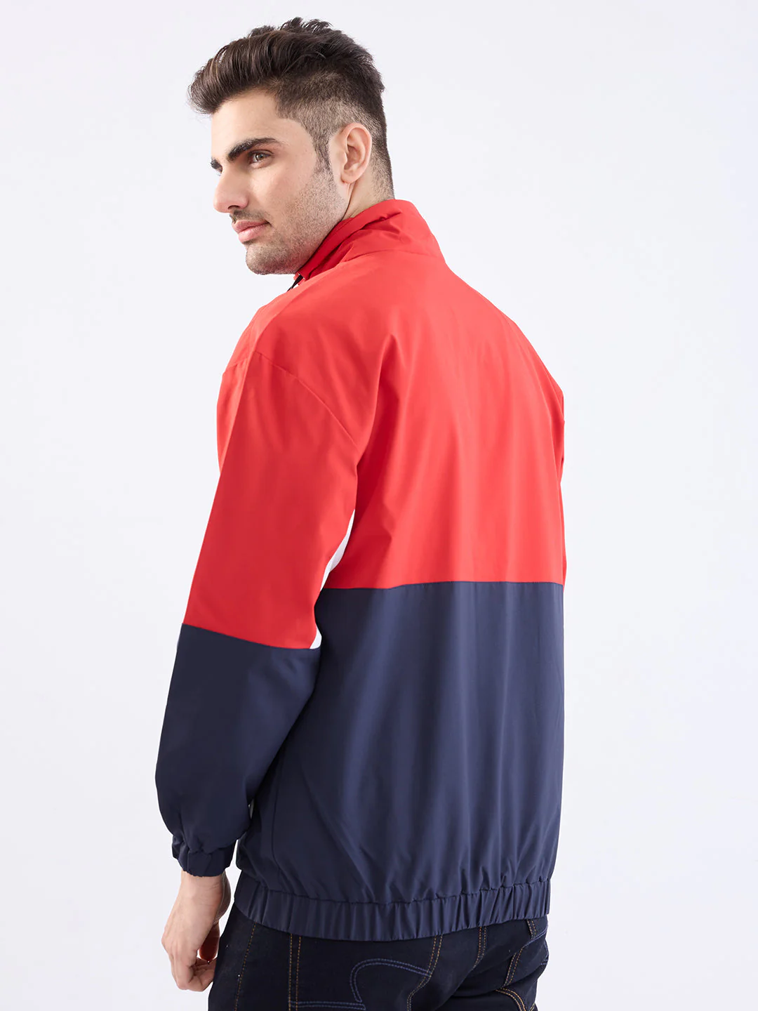 Men Jacket Red Straight Fit - Image 4