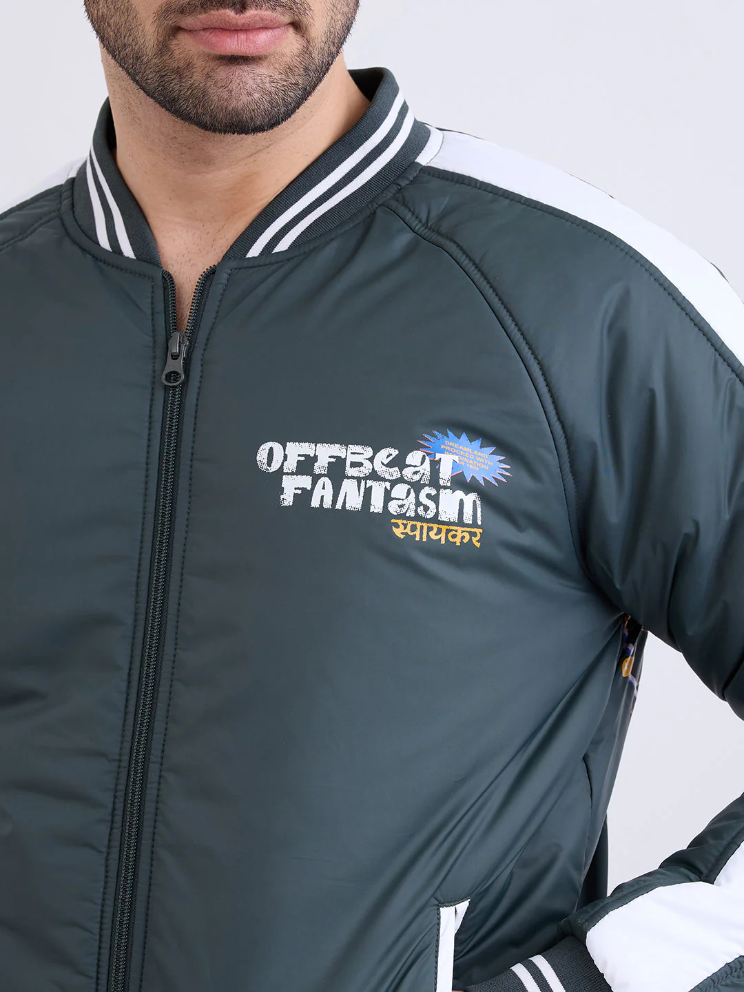 Men Jacket Green Straight Fit - Image 6