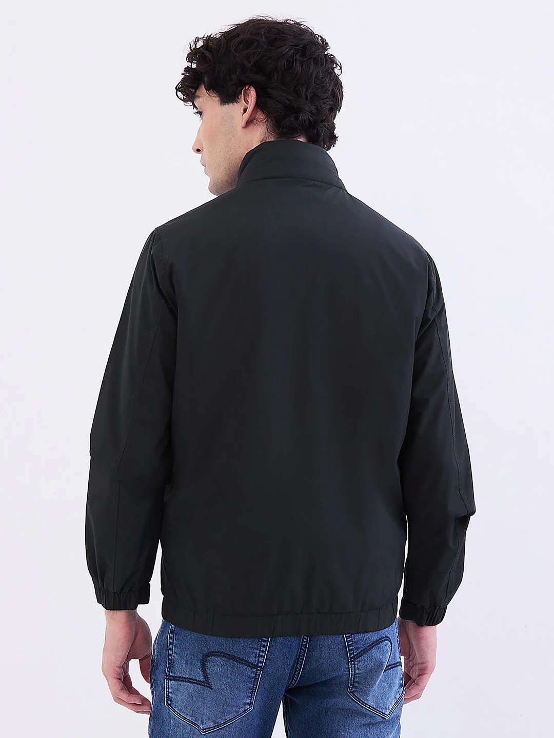 Men Jacket Green Straight Fit - Image 4