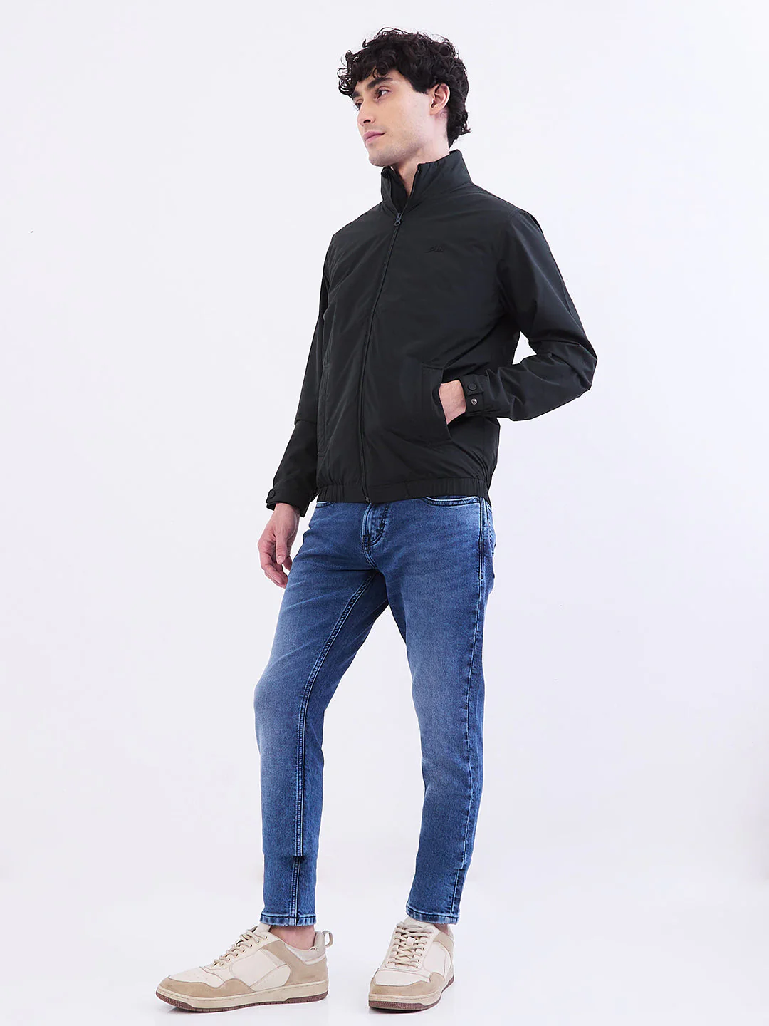 Men Jacket Green Straight Fit - Image 5