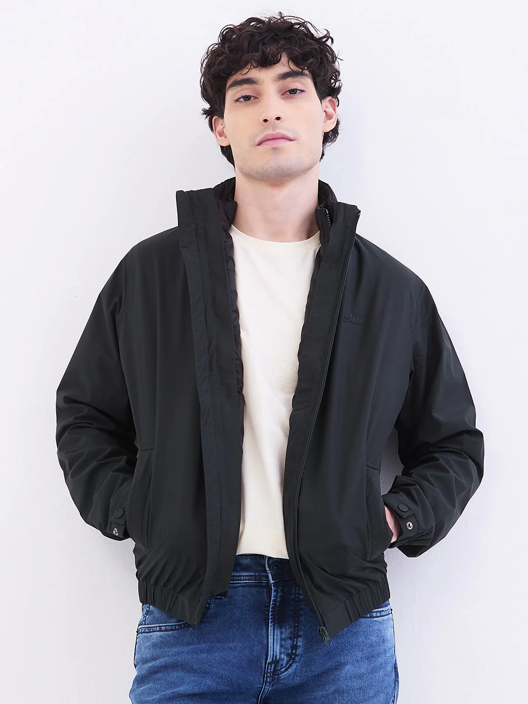 Men Jacket Green Straight Fit - Image 7