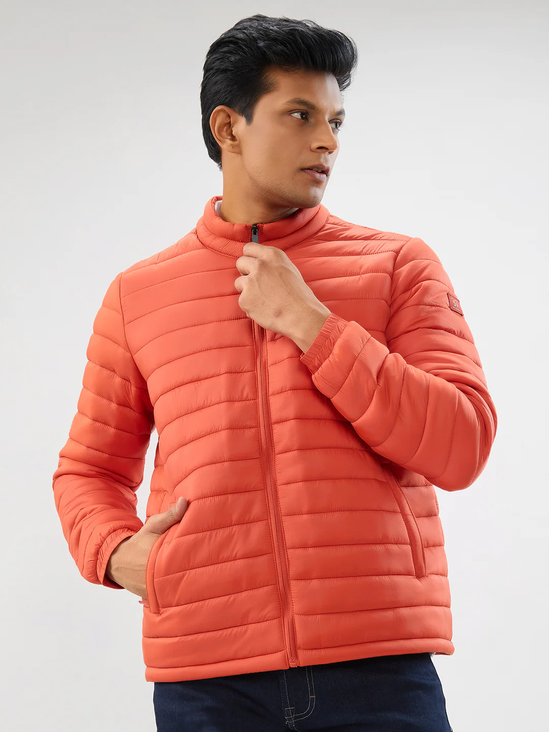 Men Jacket Rust Straight Fit - Image 2
