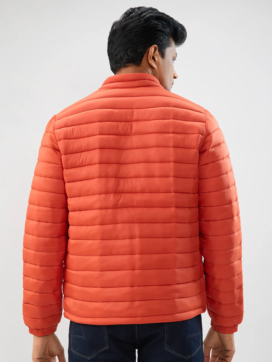 Men Jacket Rust Straight Fit - Image 4