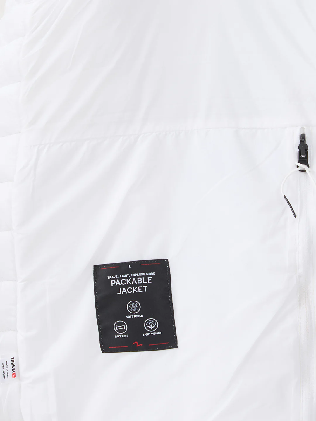 Men Jacket White Straight Fit - Image 8