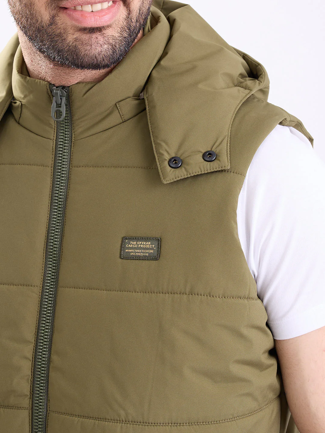 Men Jacket Green Straight Fit - Image 6