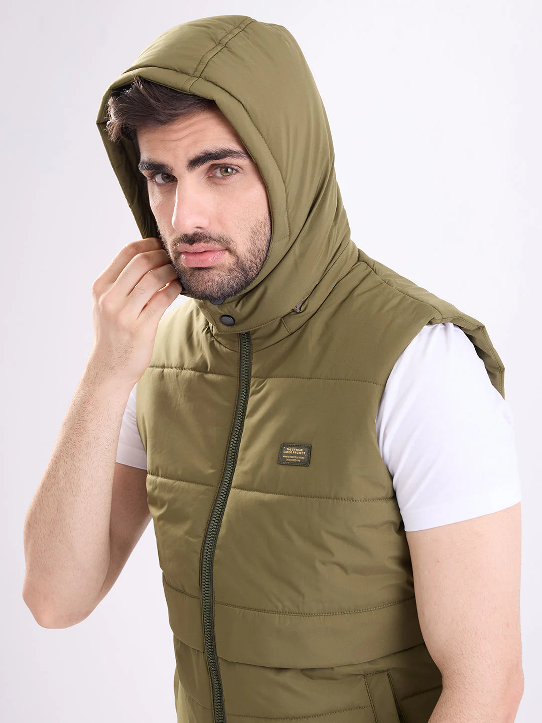 Men Jacket Green Straight Fit - Image 8