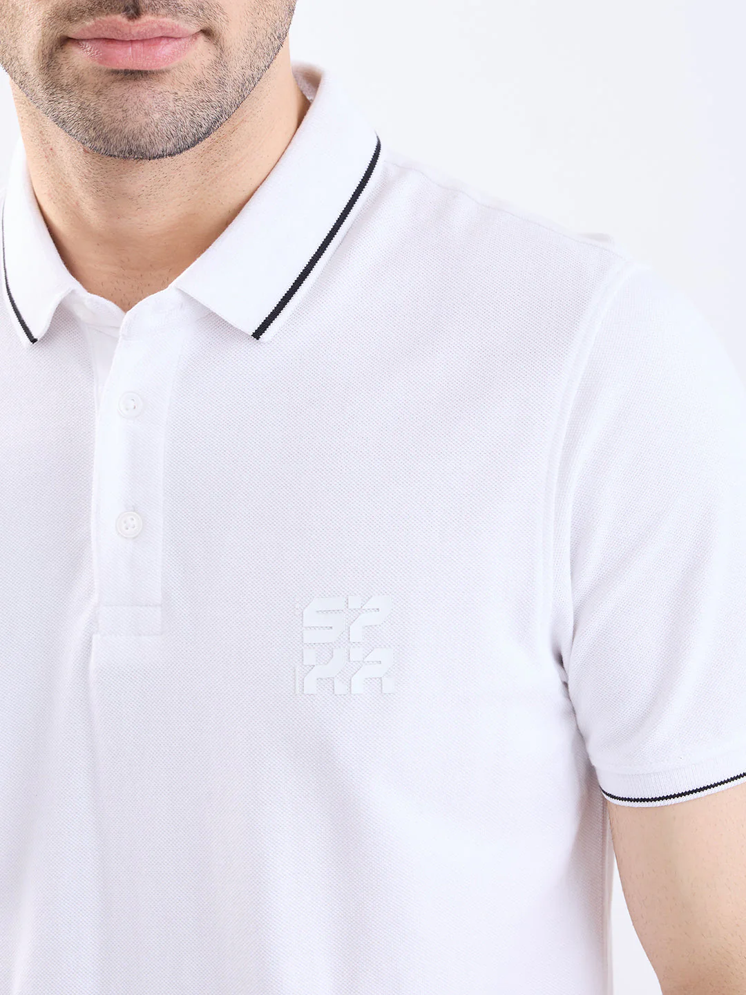 Men T-Shirt White Slim Fit - Image 6