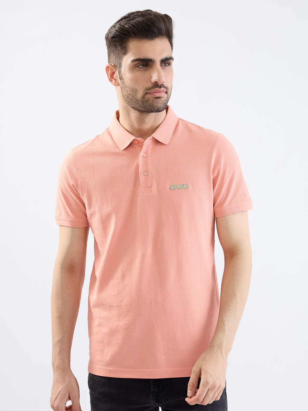 Men T-Shirt Pink Slim Fit - Image 2