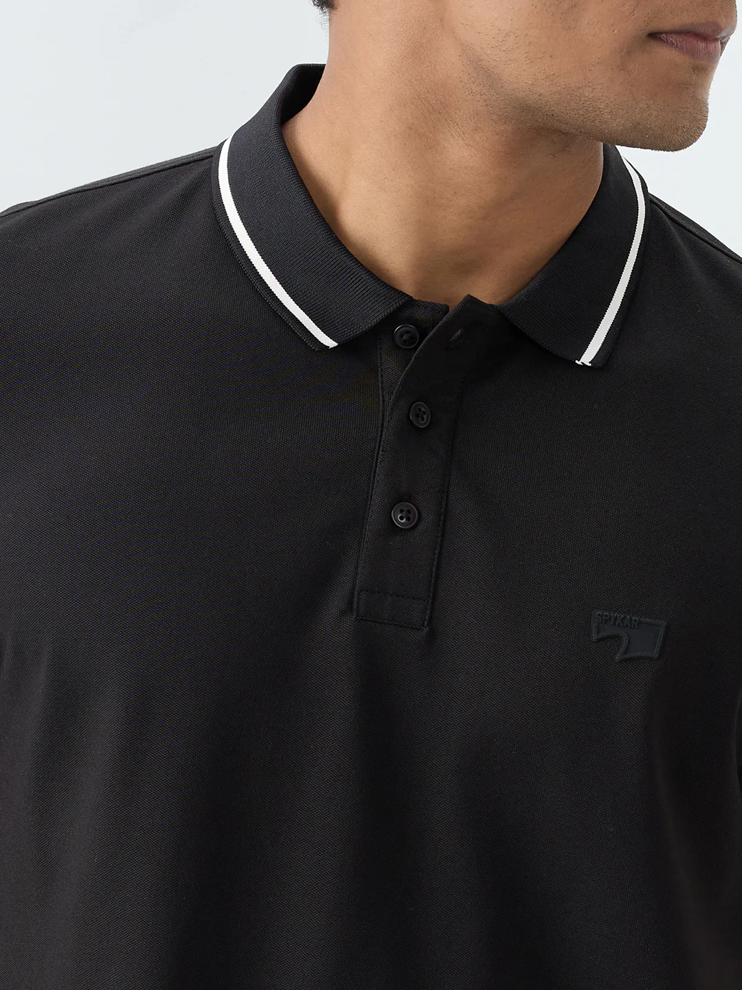 Men T-Shirt Black Slim Fit - Image 6
