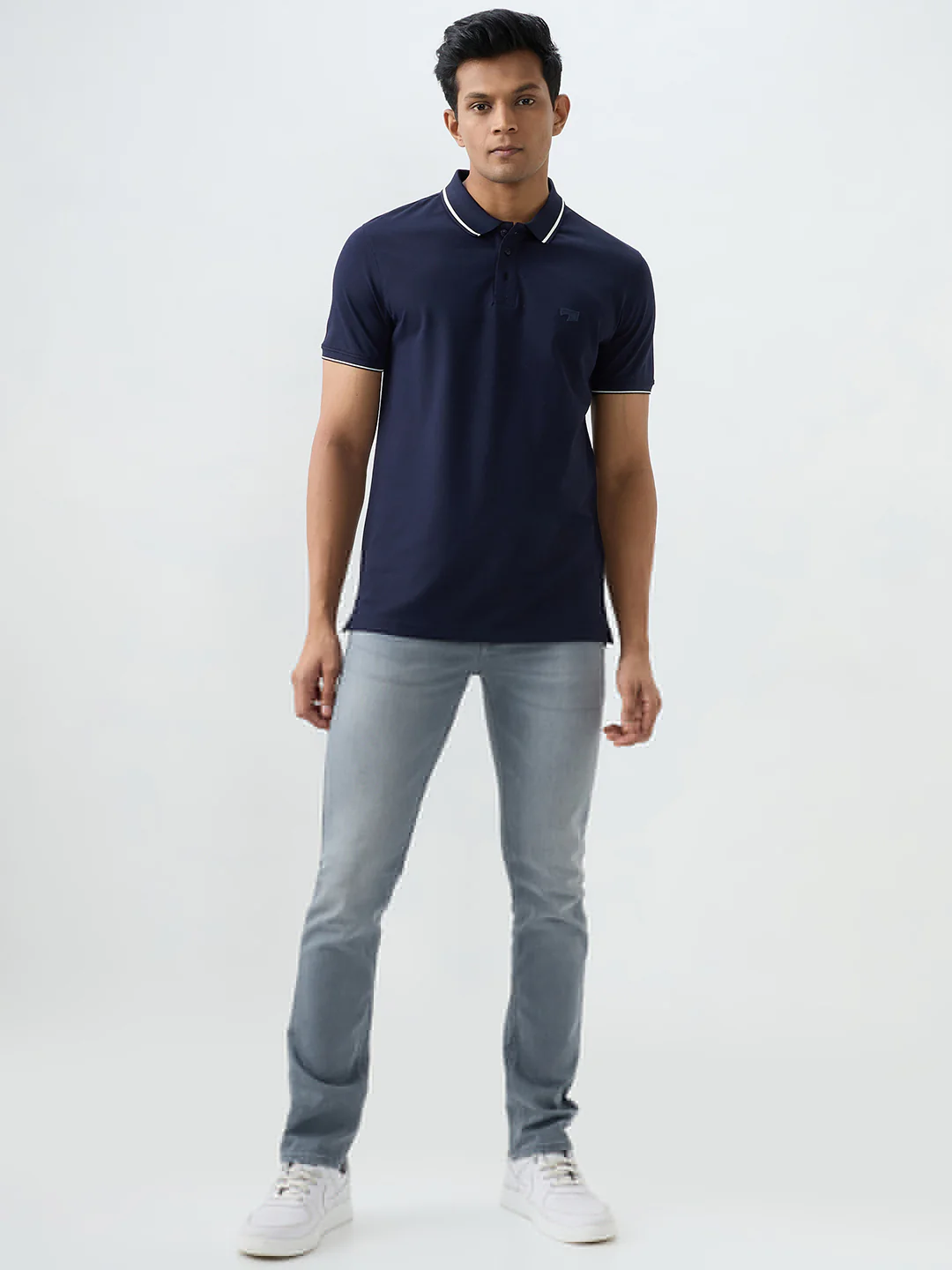 Men T-Shirt Blue Slim Fit - Image 5