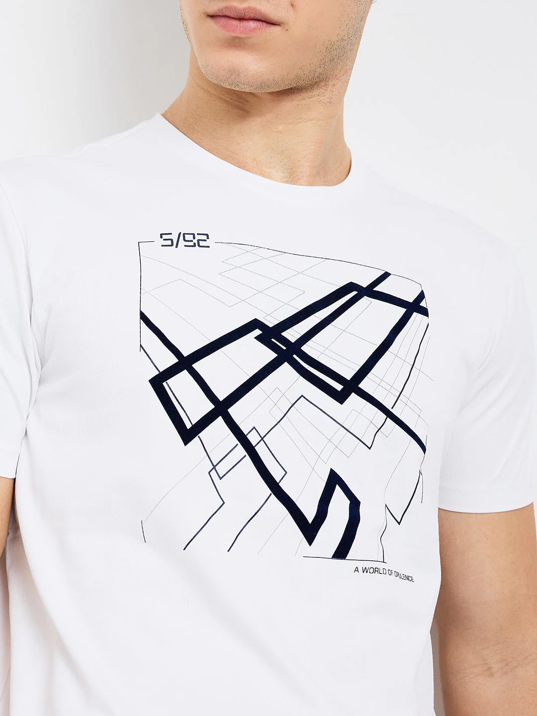 Men T-Shirt Solid White Slim Fit - Image 6