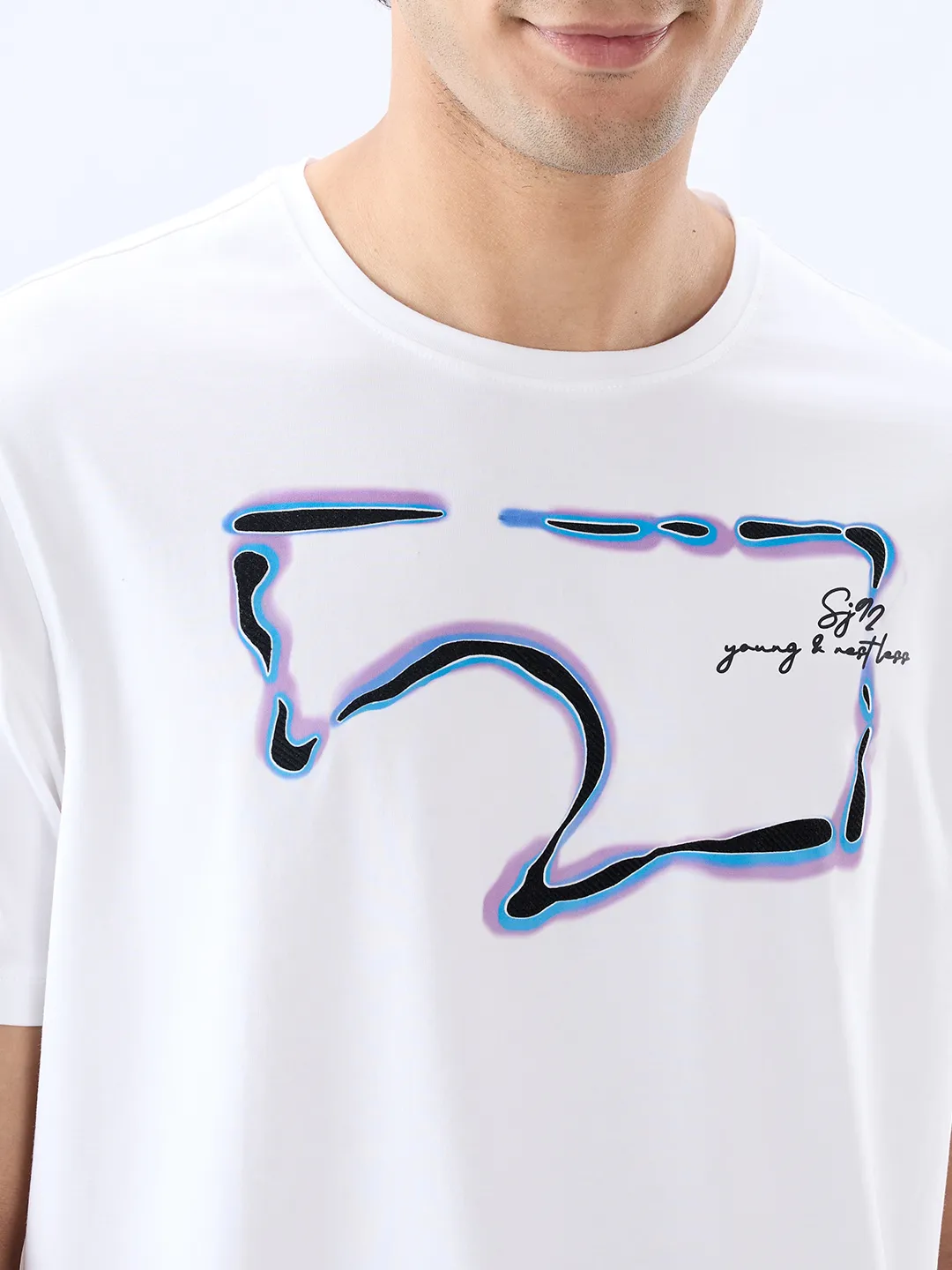 Men T-Shirt Graphic White Regular Fit - Image 6