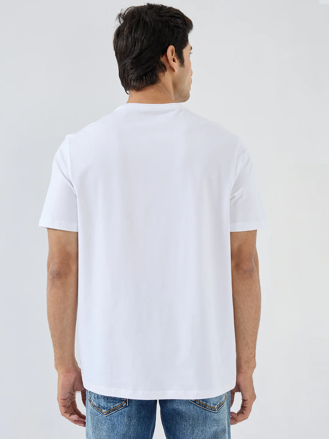 Men T-Shirt Graphic White Regular Fit - Image 5