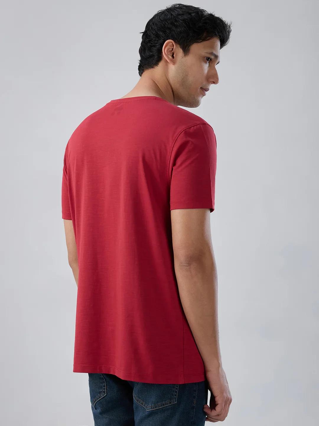 Men T-Shirt Graphic Red Regular Fit - Image 6