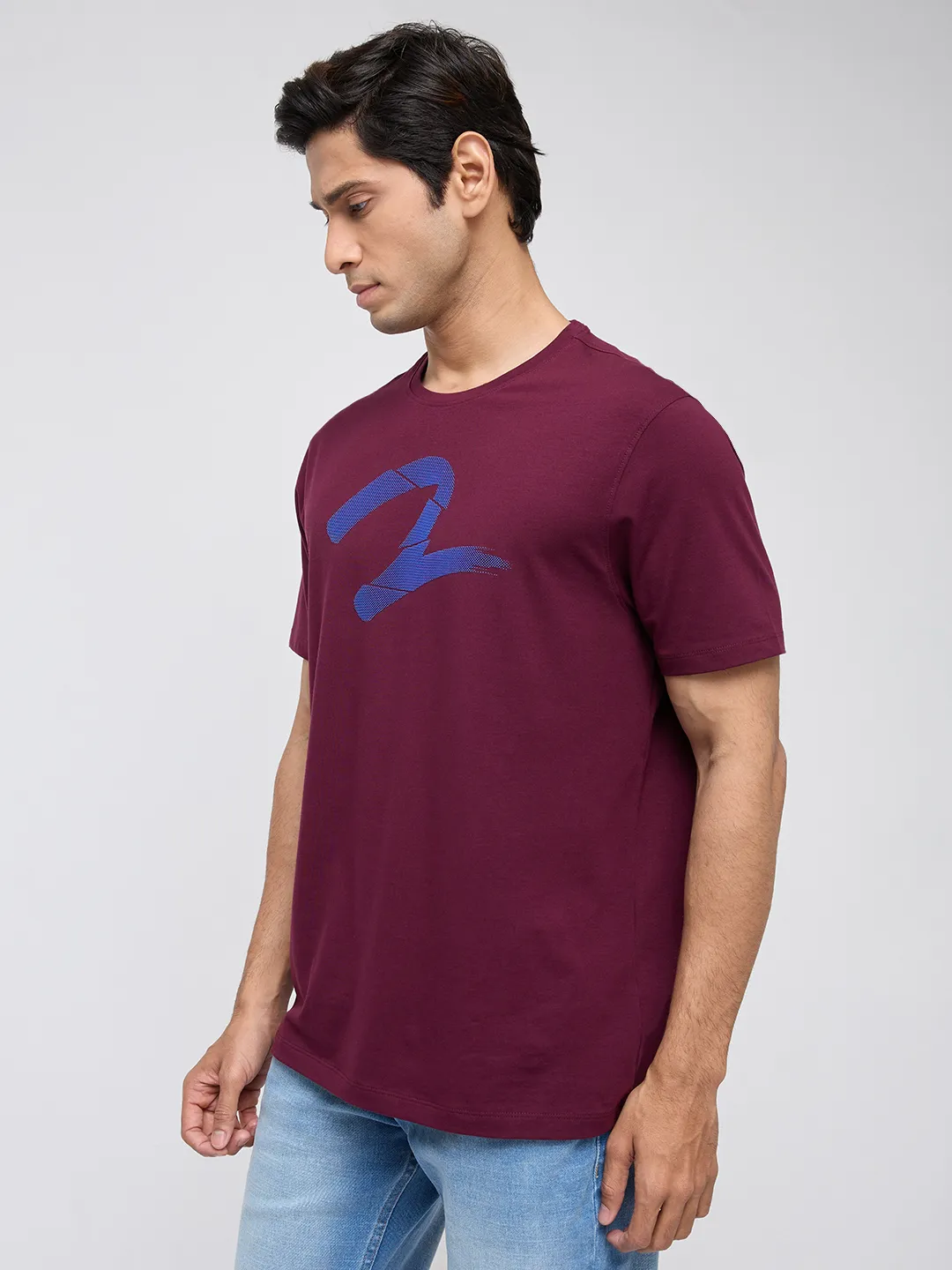 Men T-Shirt Graphic Red Regular Fit - Image 4