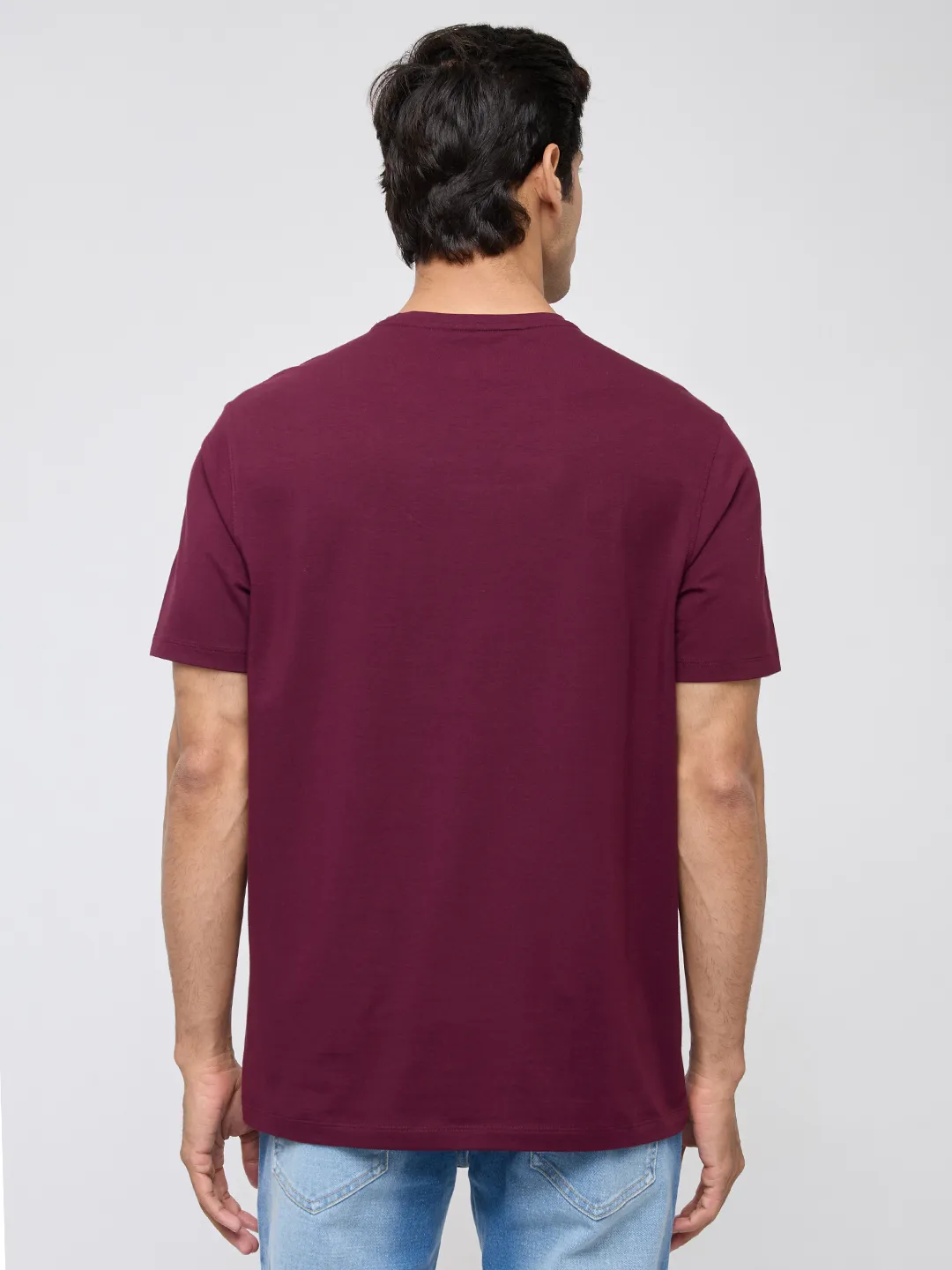 Men T-Shirt Graphic Red Regular Fit - Image 5
