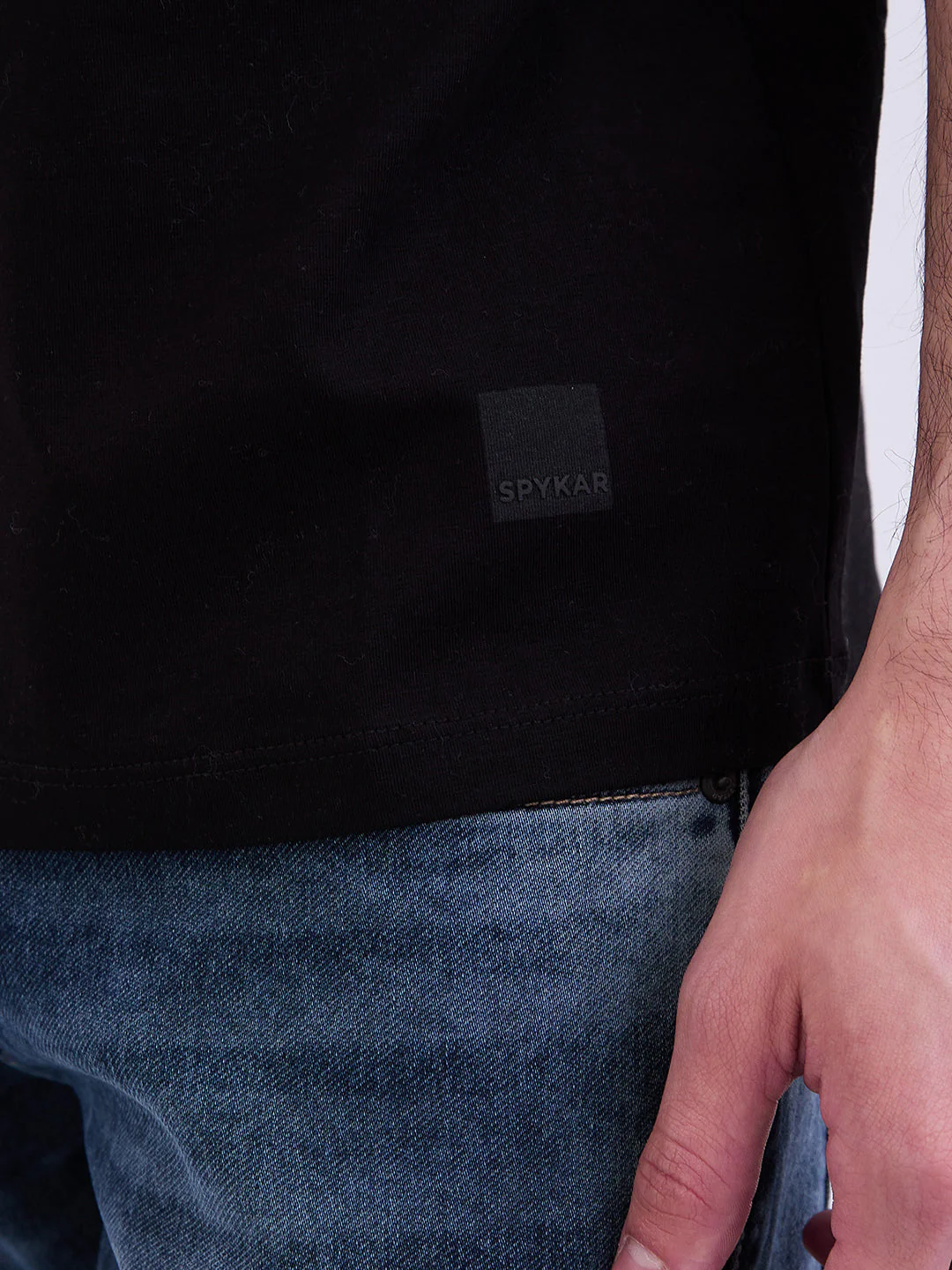 Men T-Shirt Black Slim Fit - Image 8