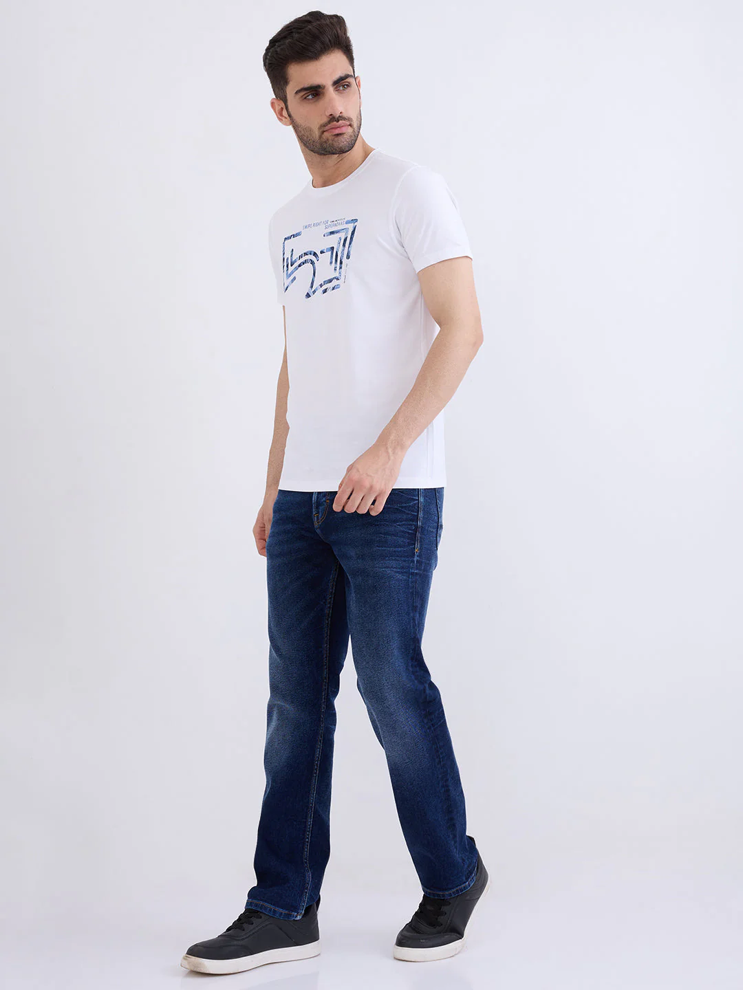 Men T-Shirt White Slim Fit - Image 5