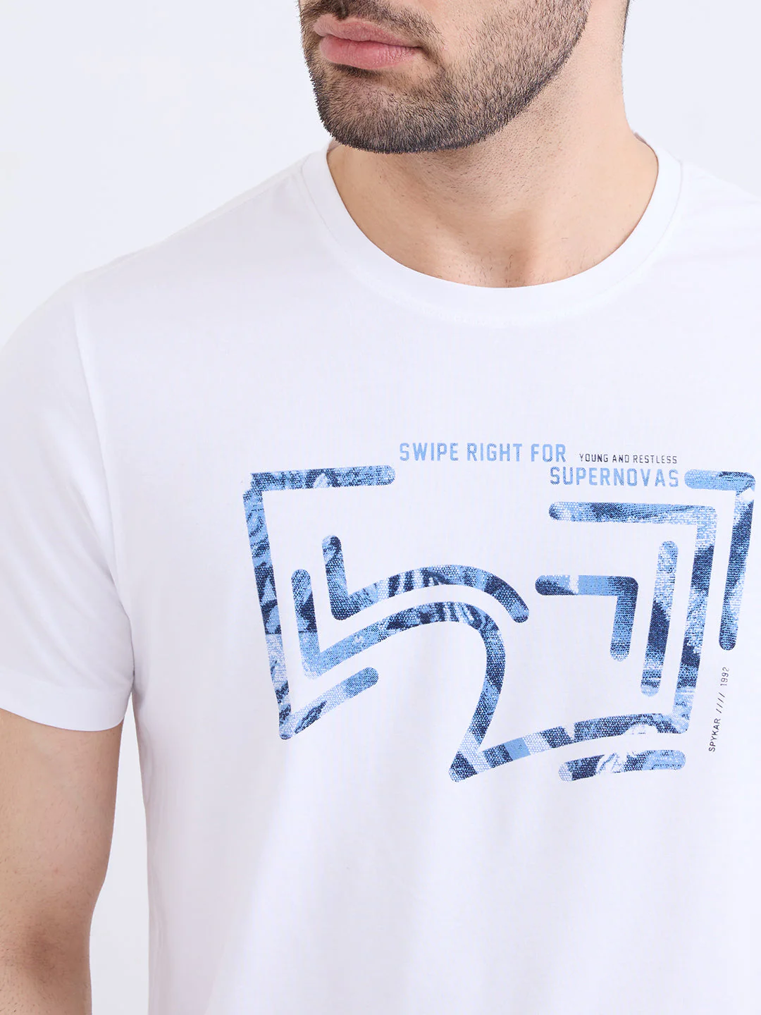Men T-Shirt White Slim Fit - Image 6
