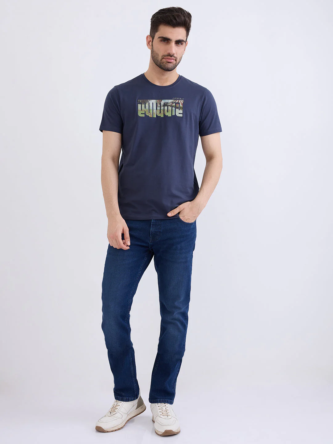 Men T-Shirt Grey Slim Fit - Image 5