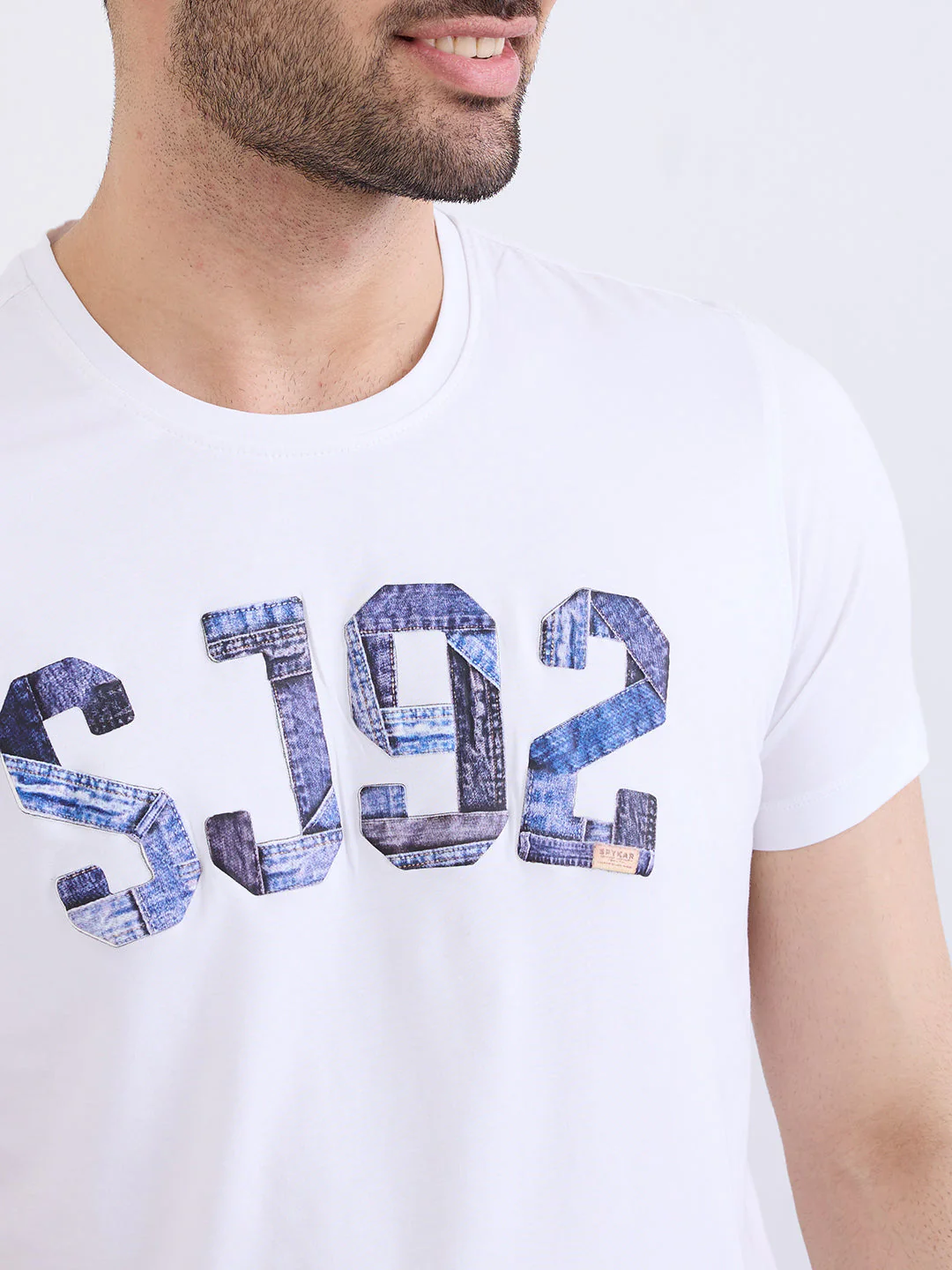 Men T-Shirt White Slim Fit - Image 6