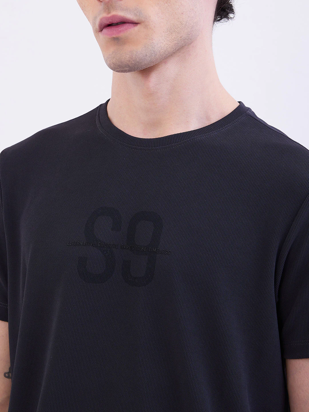 Men T-Shirt Blue Slim Fit - Image 6