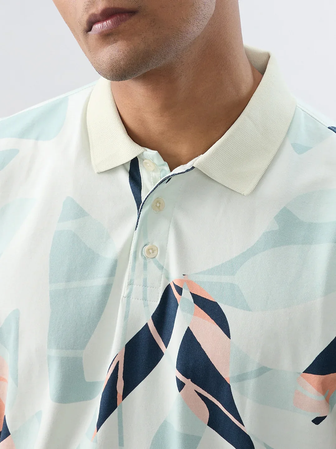 Men T-Shirt Print Green Regular Fit - Image 4