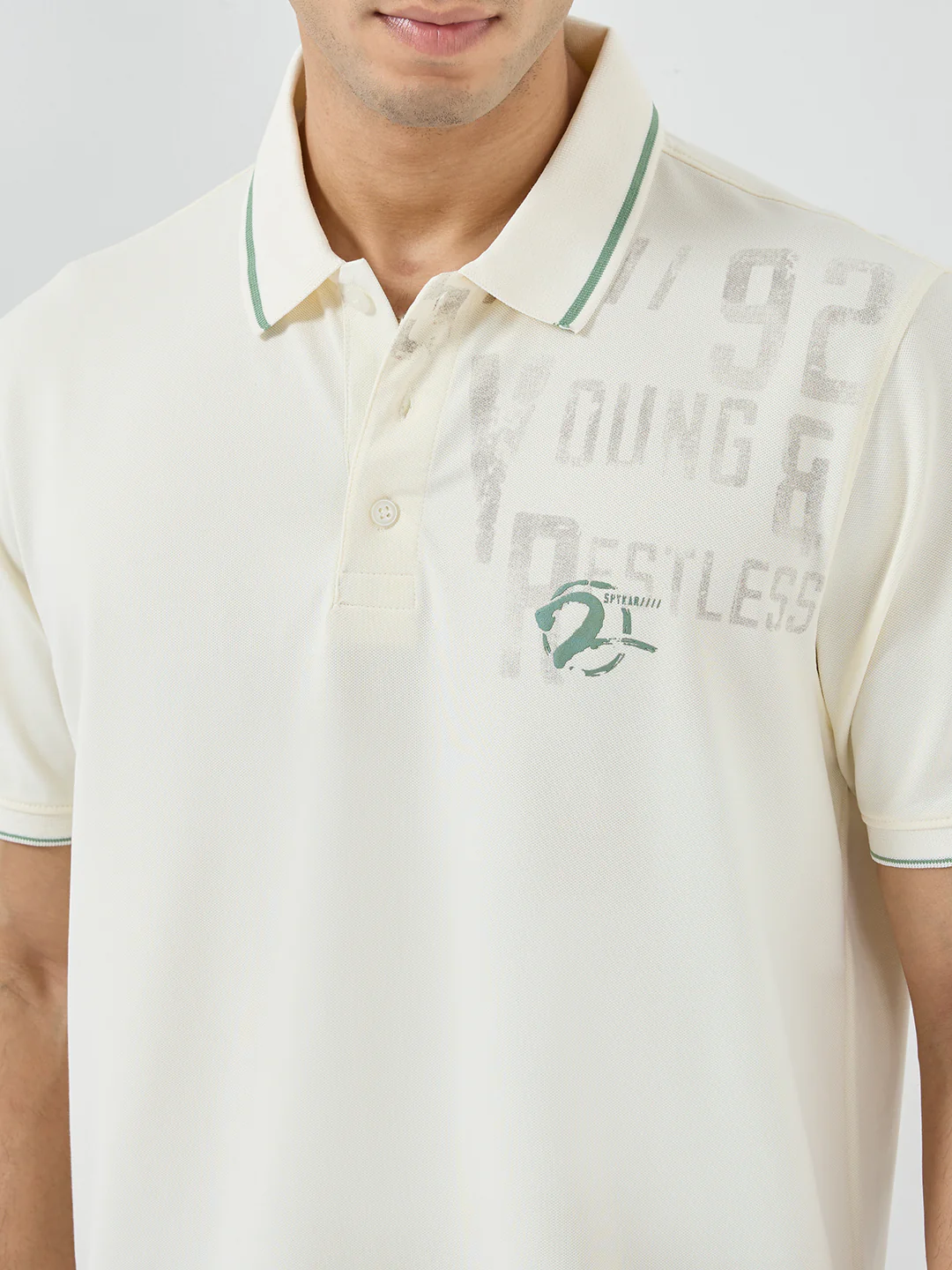 Men T-Shirt Solid White Regular Fit - Image 6