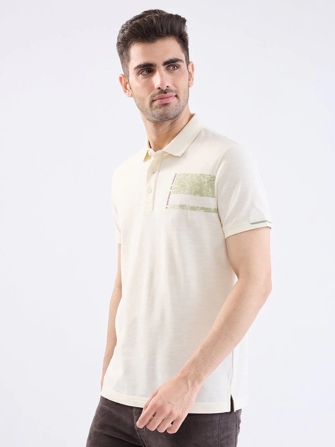 Men T-Shirt White Slim Fit - Image 3