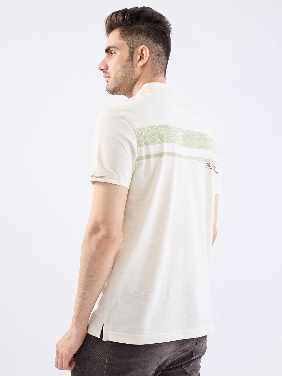 Men T-Shirt White Slim Fit - Image 4