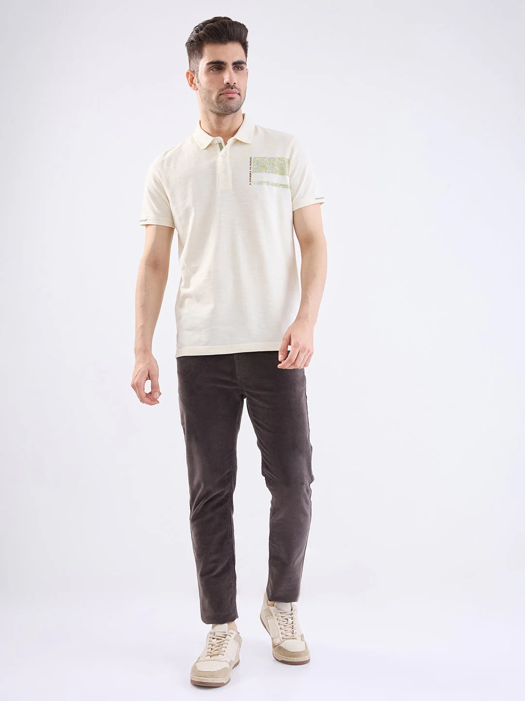 Men T-Shirt White Slim Fit - Image 5