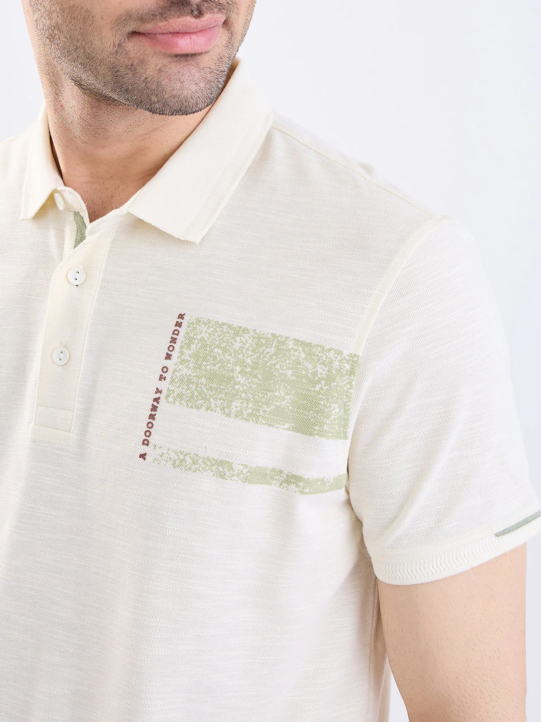 Men T-Shirt White Slim Fit - Image 6
