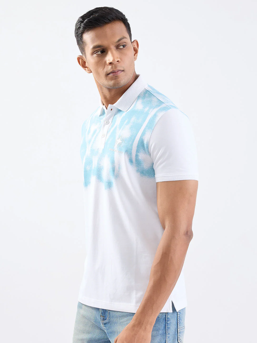 Men T-Shirt White Slim Fit - Image 3