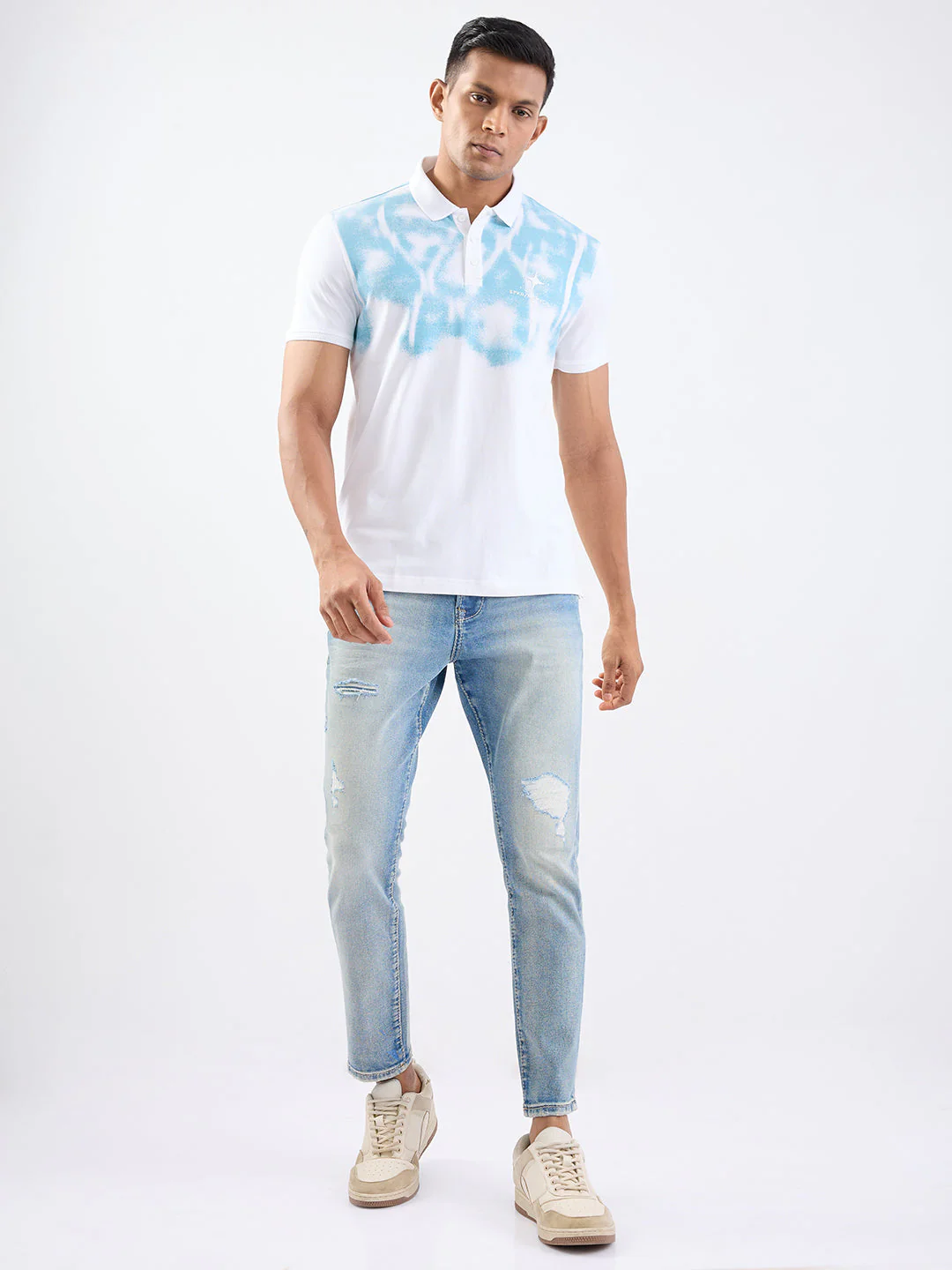 Men T-Shirt White Slim Fit - Image 5