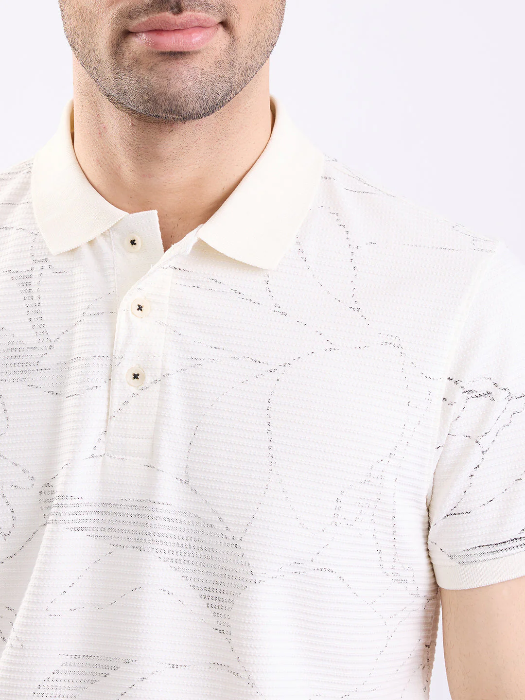 Men T-Shirt White Slim Fit - Image 6