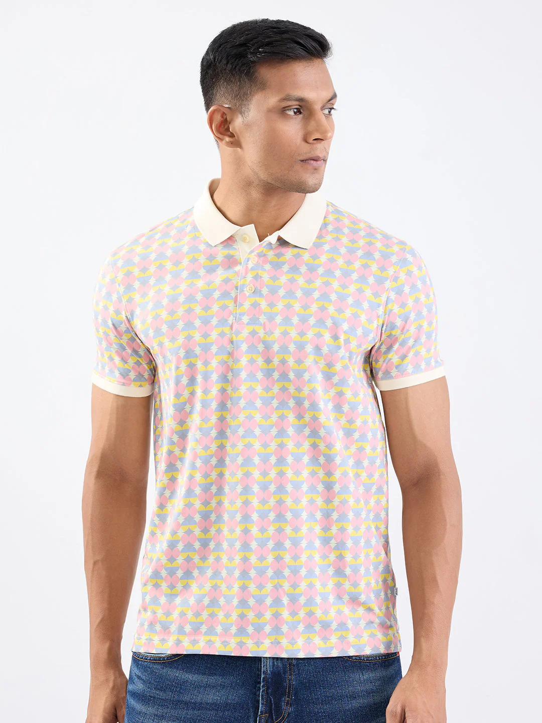 Men T-Shirt Pink Slim Fit - Image 2