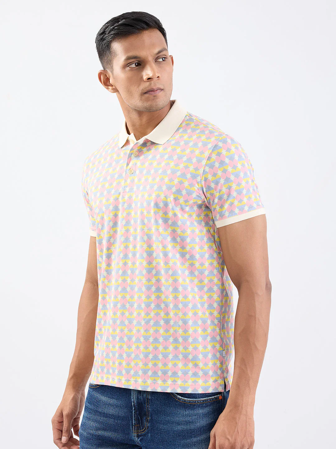 Men T-Shirt Pink Slim Fit - Image 3