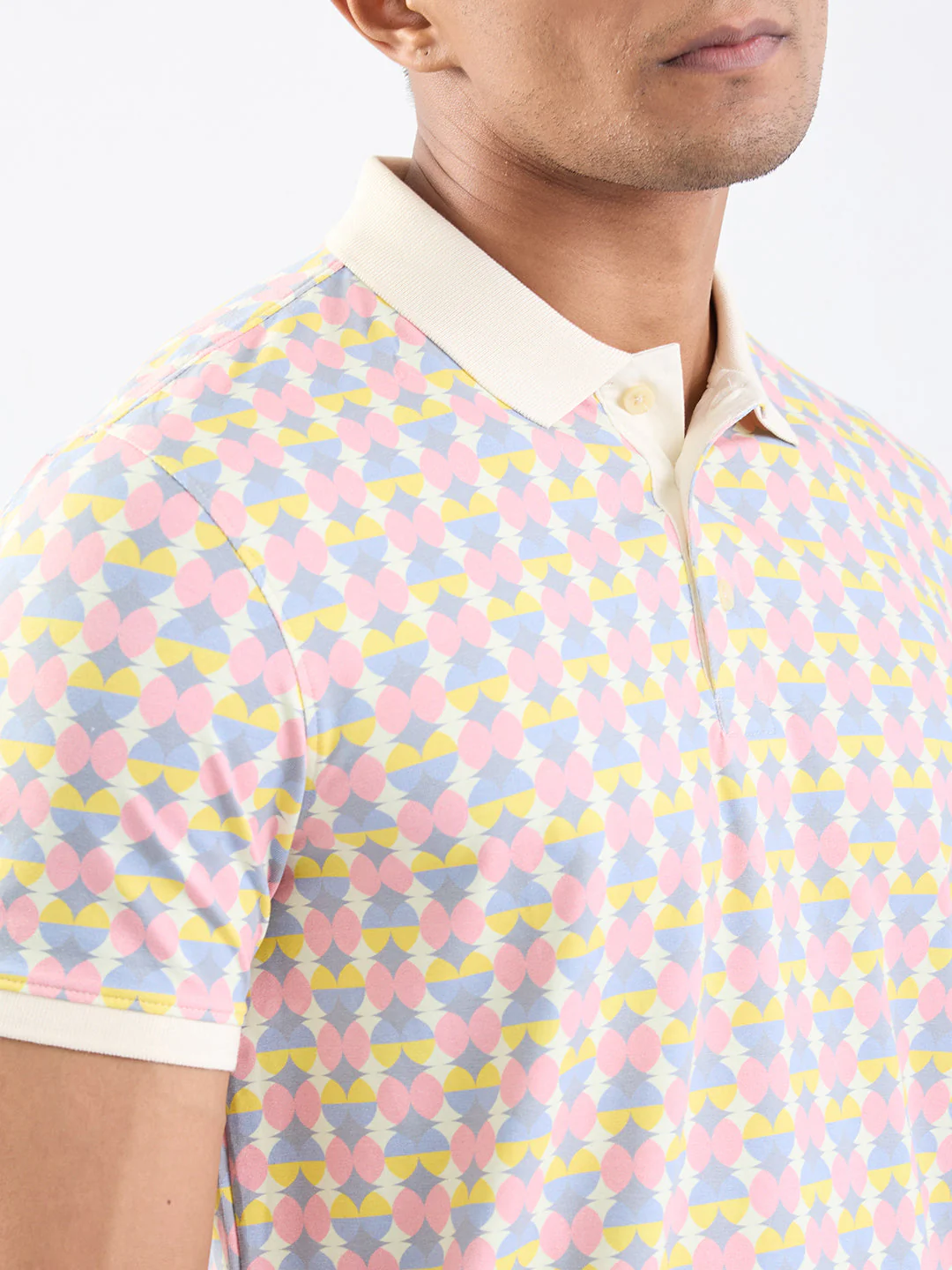 Men T-Shirt Pink Slim Fit - Image 6