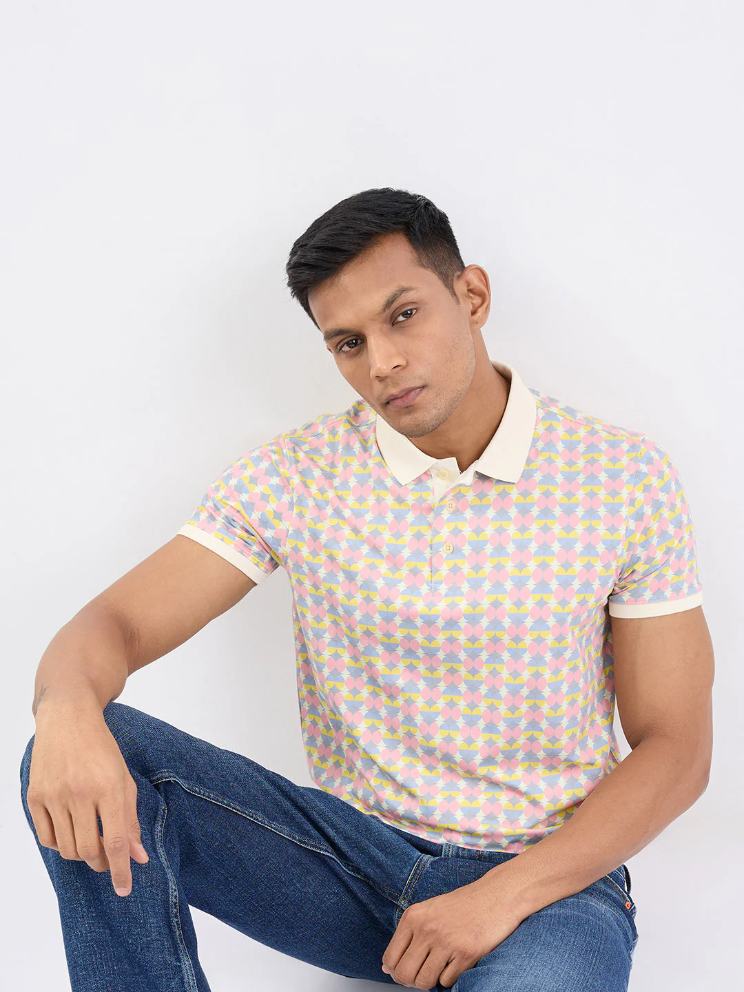 Men T-Shirt Pink Slim Fit - Image 7
