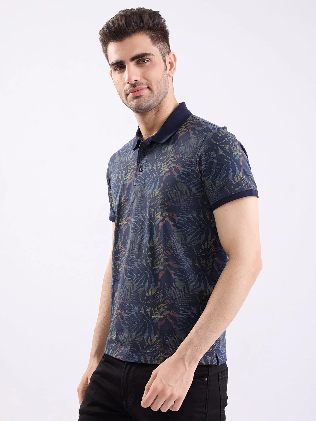 Men T-Shirt Black Slim Fit - Image 3