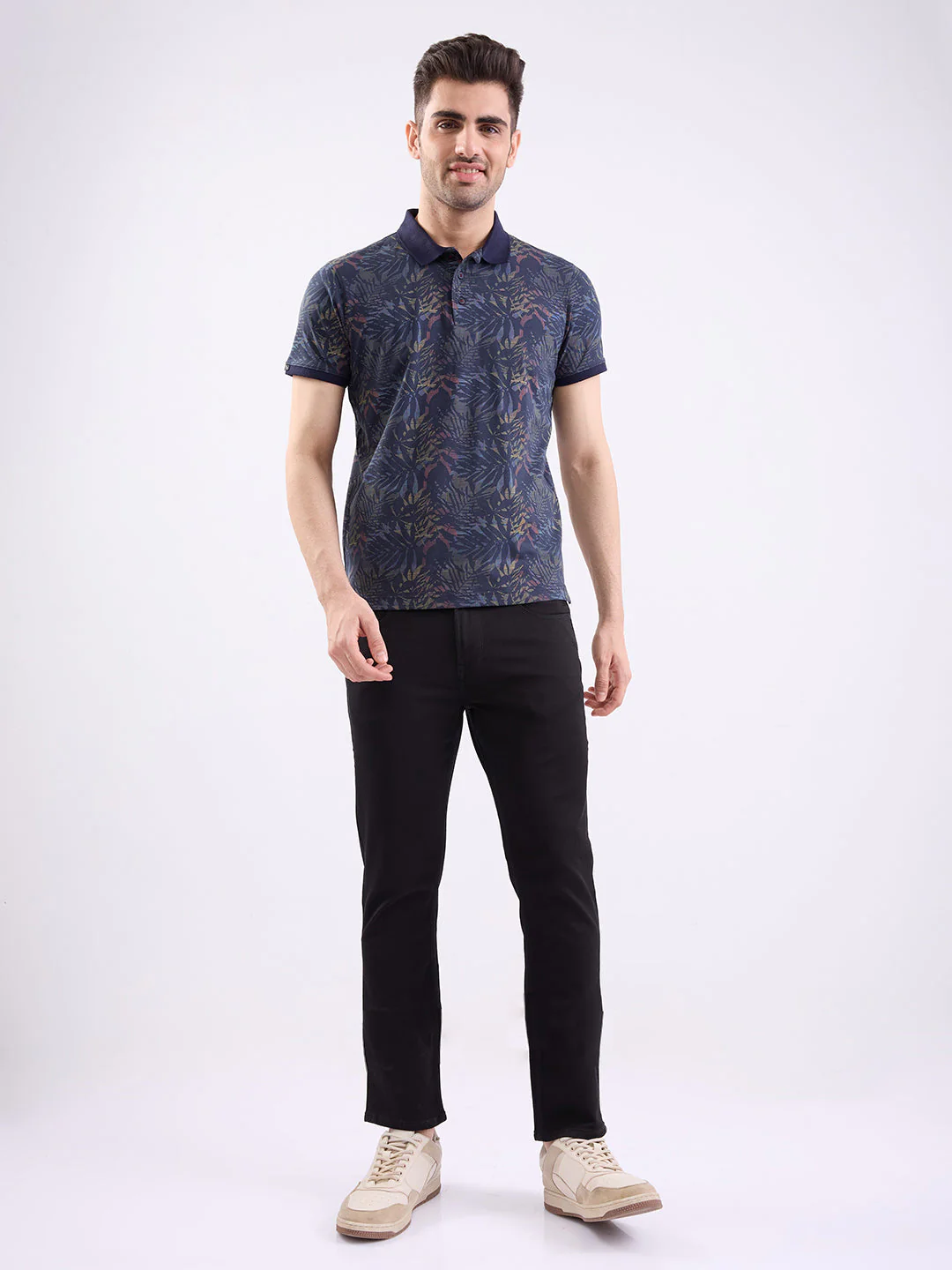 Men T-Shirt Black Slim Fit - Image 5