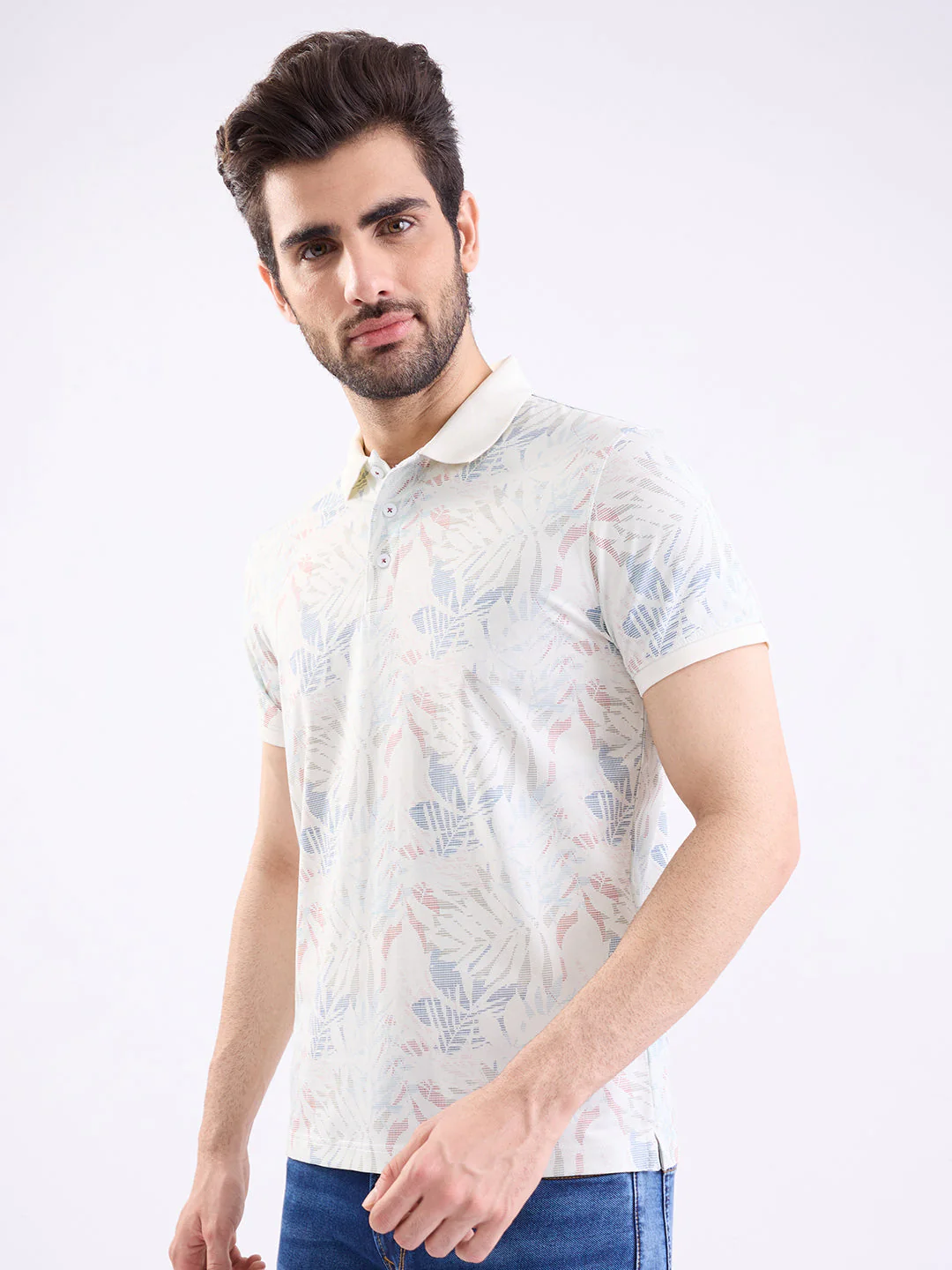 Men T-Shirt White Slim Fit - Image 3