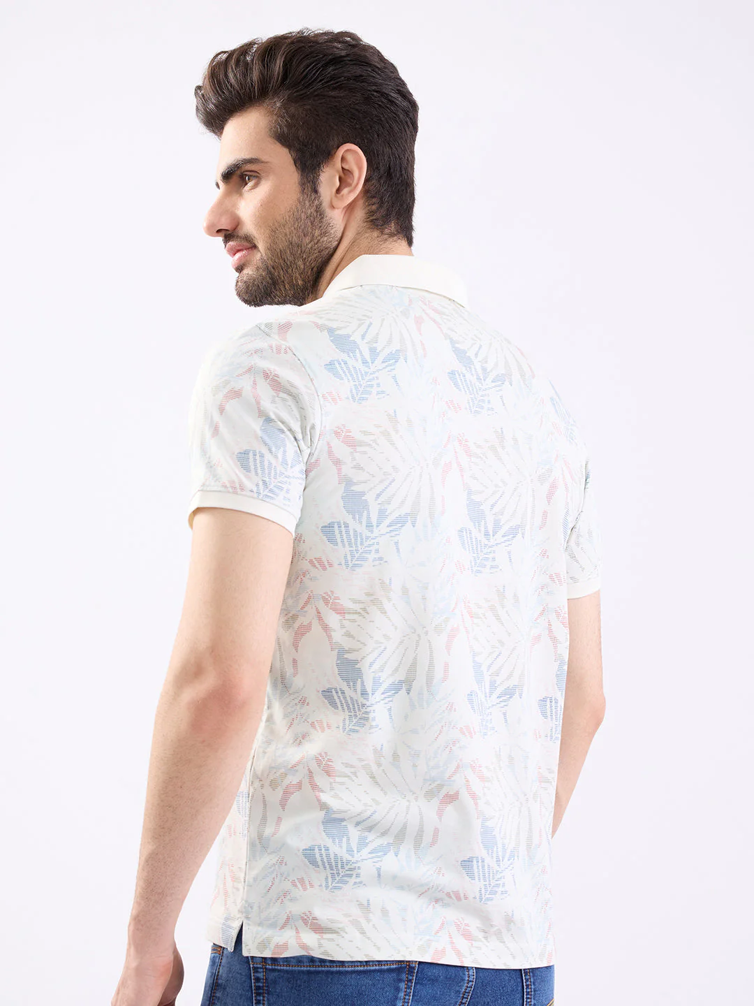 Men T-Shirt White Slim Fit - Image 4