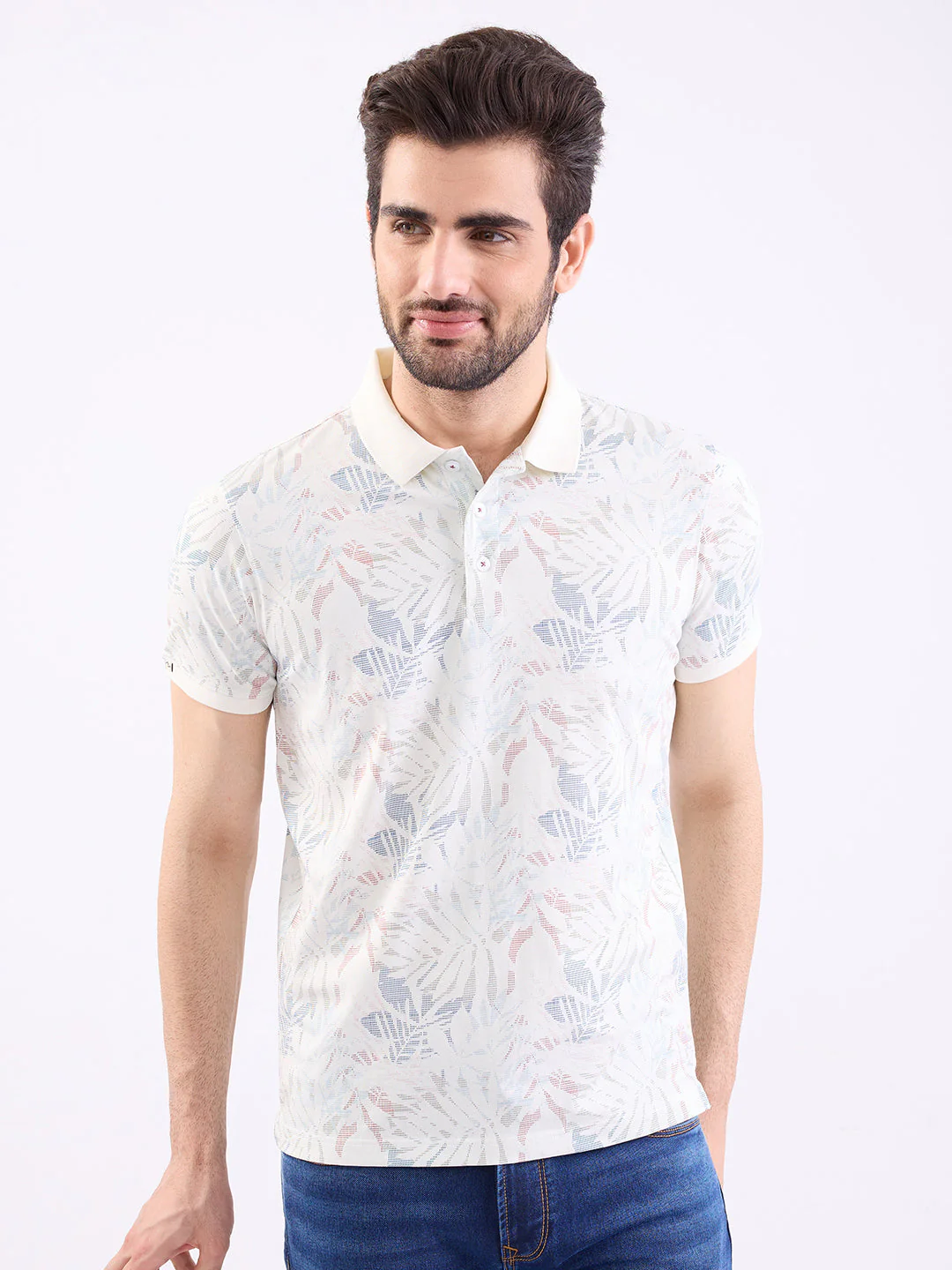 Men T-Shirt White Slim Fit - Image 7