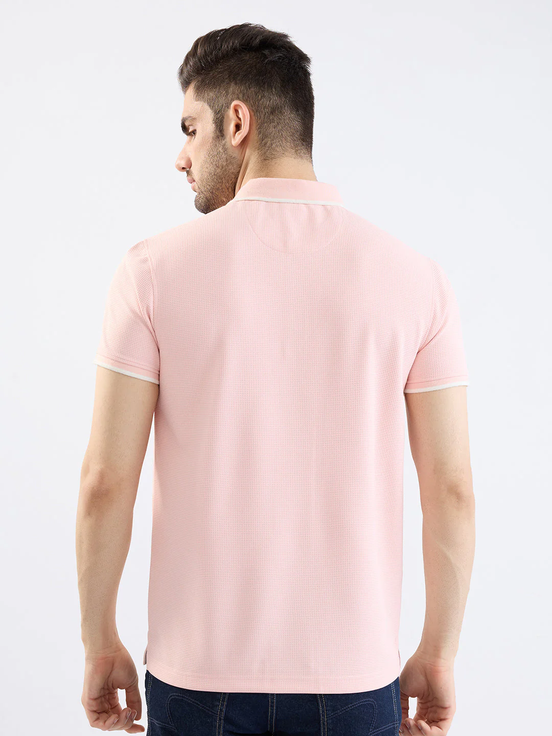 Men T-Shirt Pink Slim Fit - Image 4