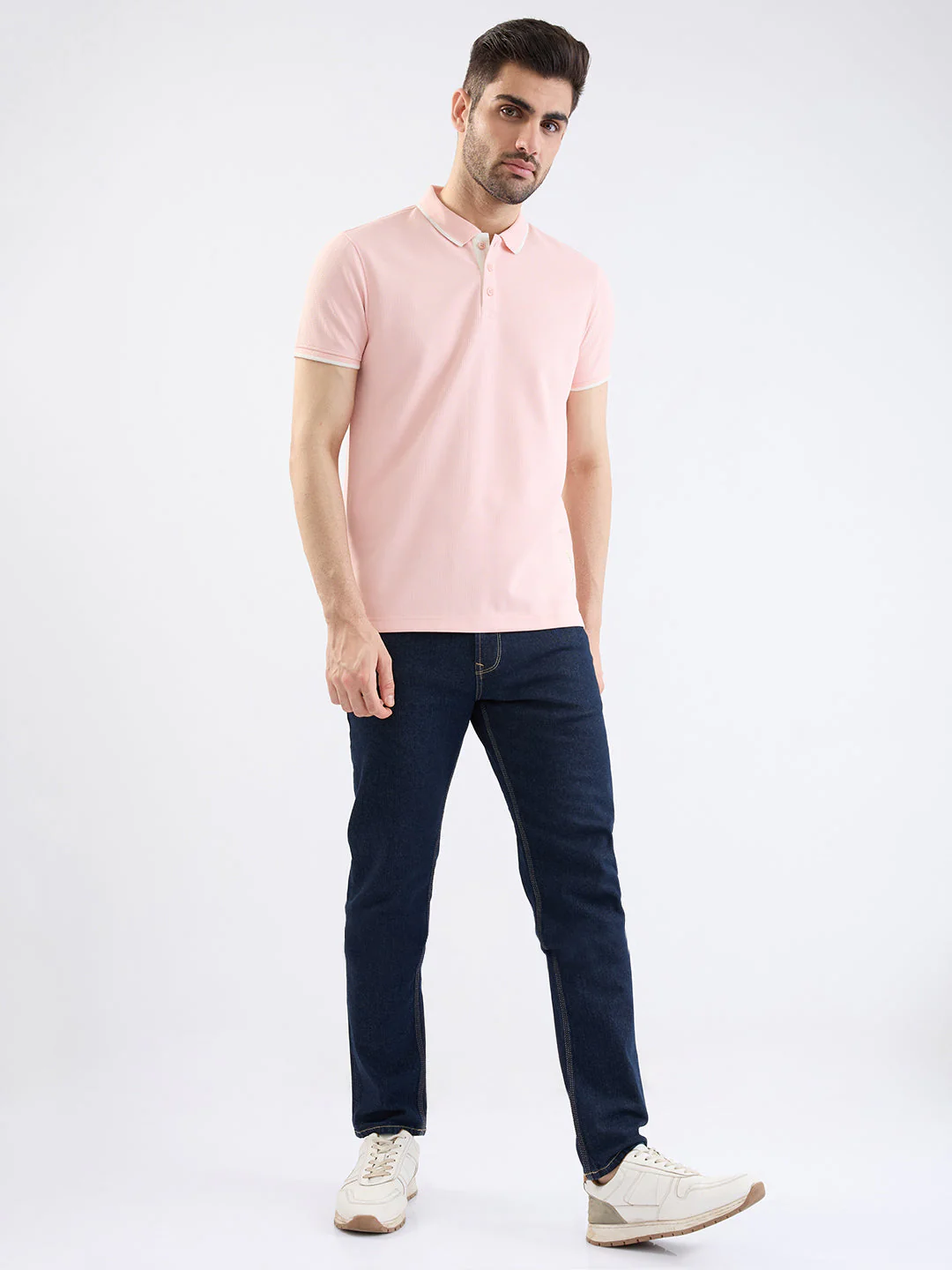 Men T-Shirt Pink Slim Fit - Image 5