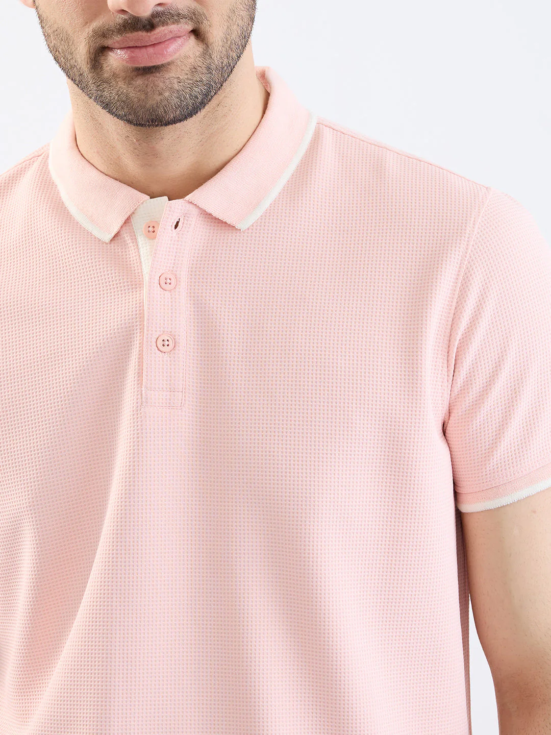 Men T-Shirt Pink Slim Fit - Image 6