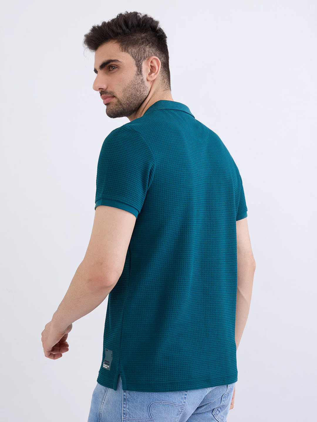 Men T-Shirt Green Slim Fit - Image 4