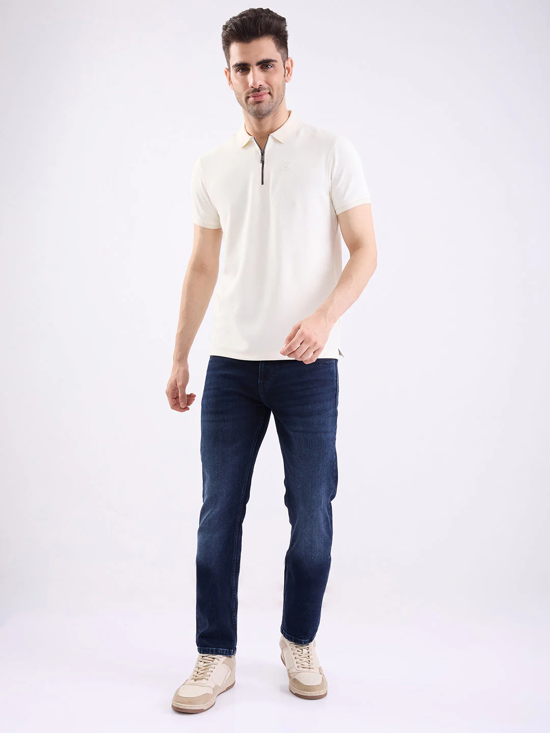 Men T-Shirt White Slim Fit - Image 5