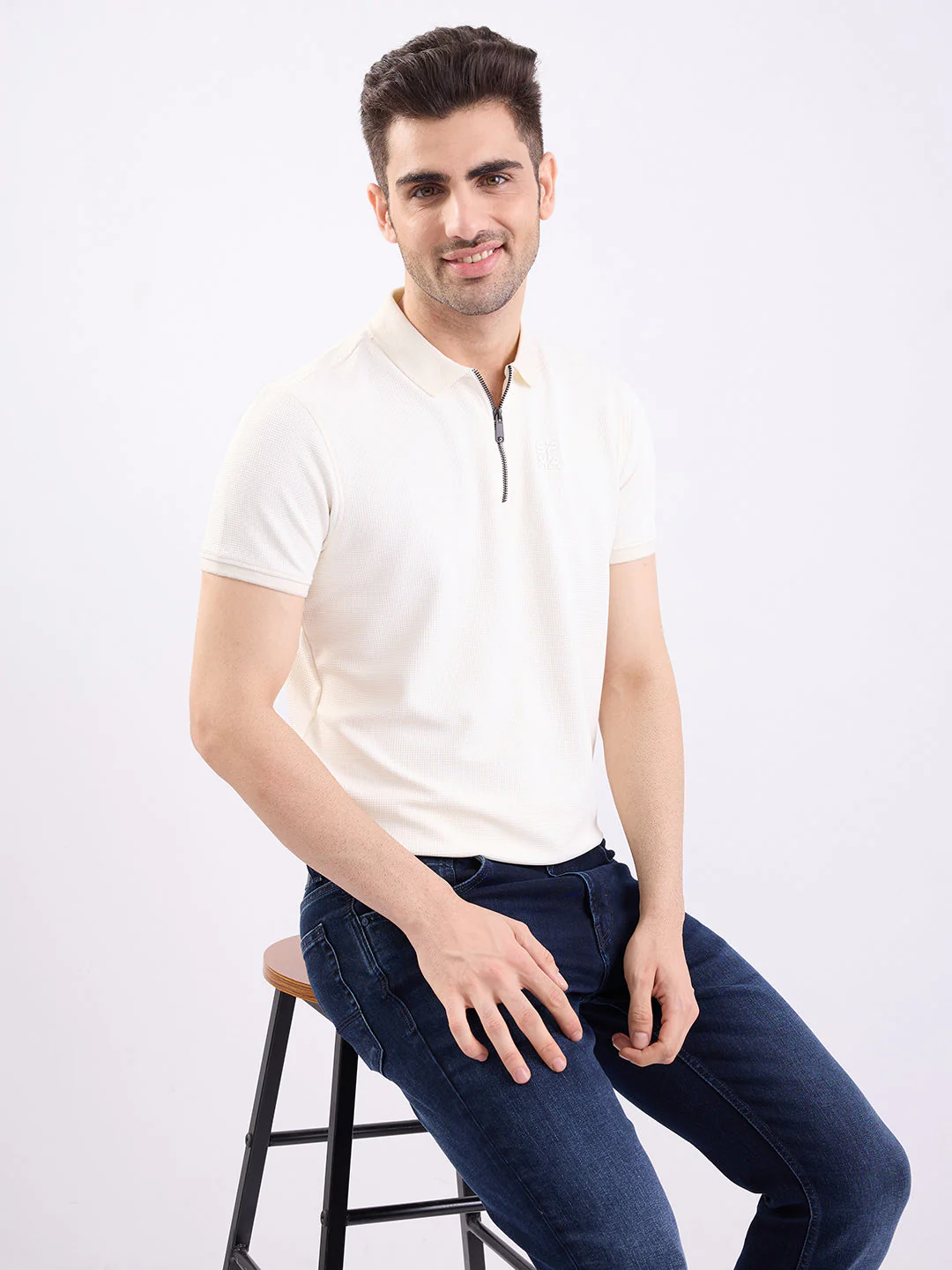 Men T-Shirt White Slim Fit - Image 7